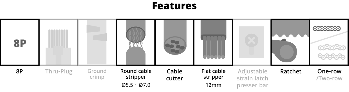 007A8H Modular Plug Crimping Tool