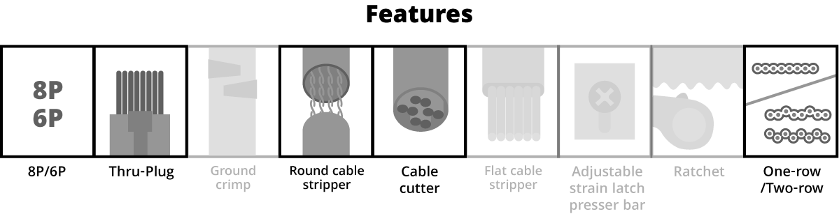 007A8H03 Modular Plug Crimping Tool