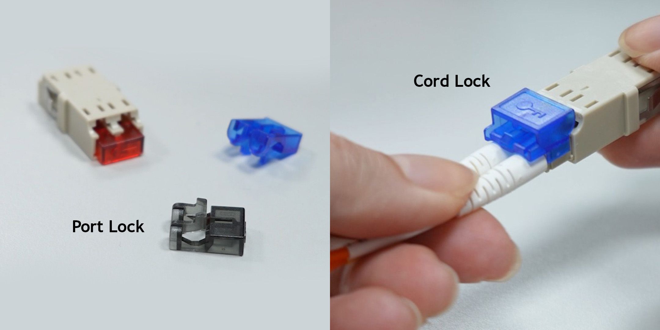 Security Lock for LC Duplex Adaptor and Cord